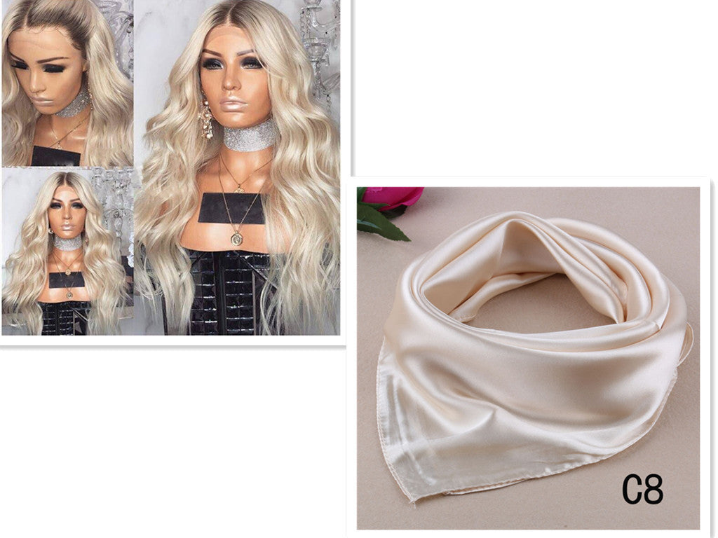 European and American blonde long curly wigs European and American blonde long curly wigs